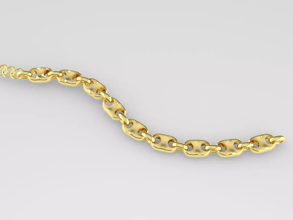 Gold chain  3D print model_0