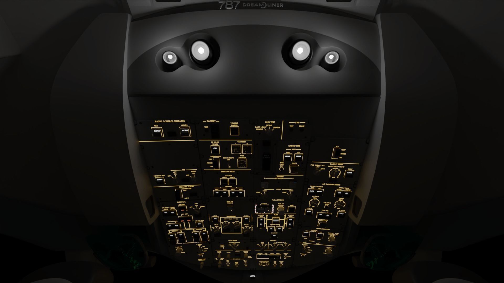 Boeing 787 Cockpit  - Flightdeck 3D model_5