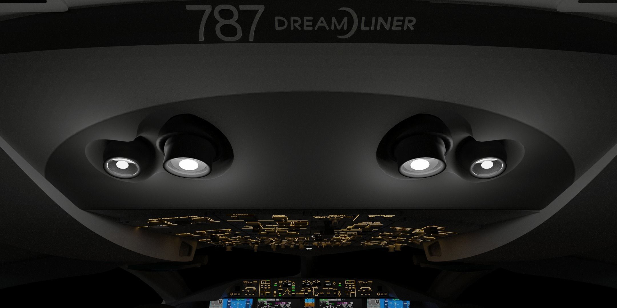 Boeing 787 Cockpit  - Flightdeck 3D model_6