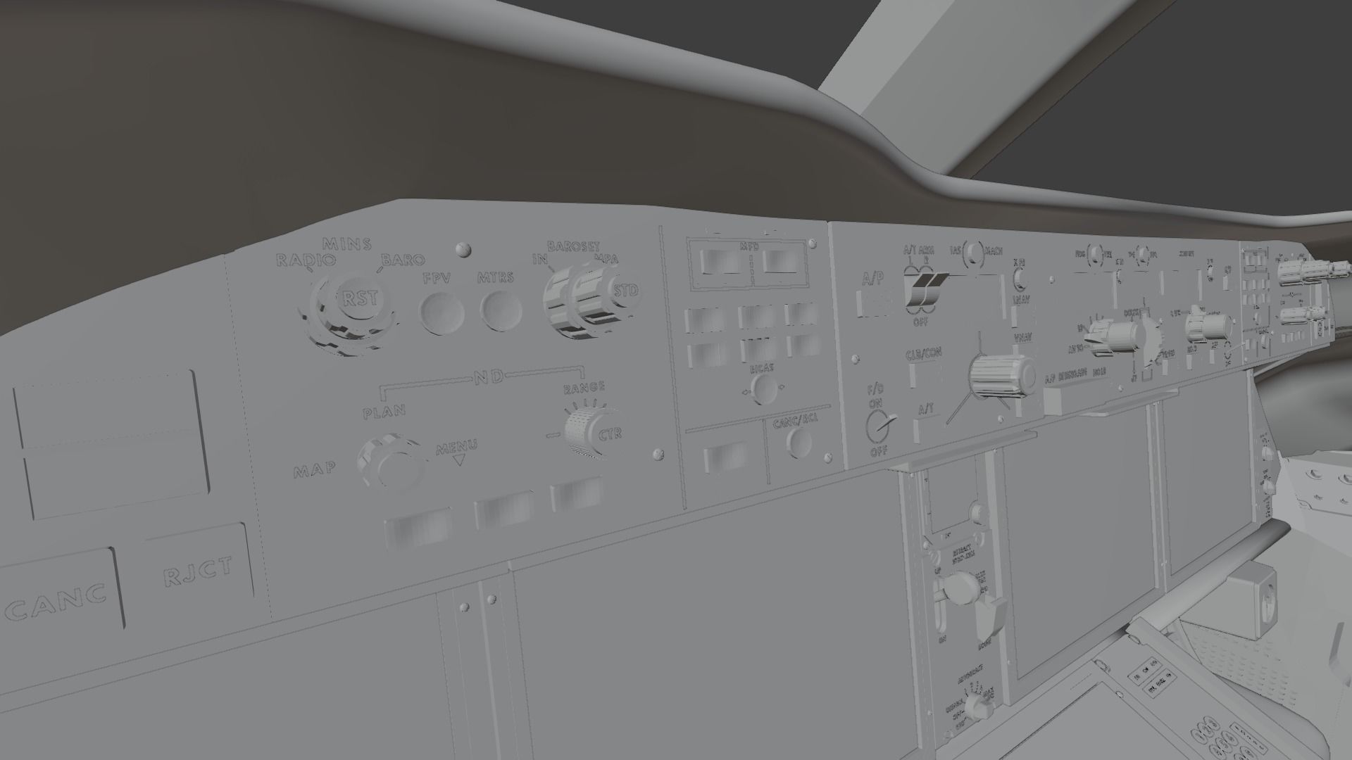 Boeing 787 Cockpit  - Flightdeck 3D model_11