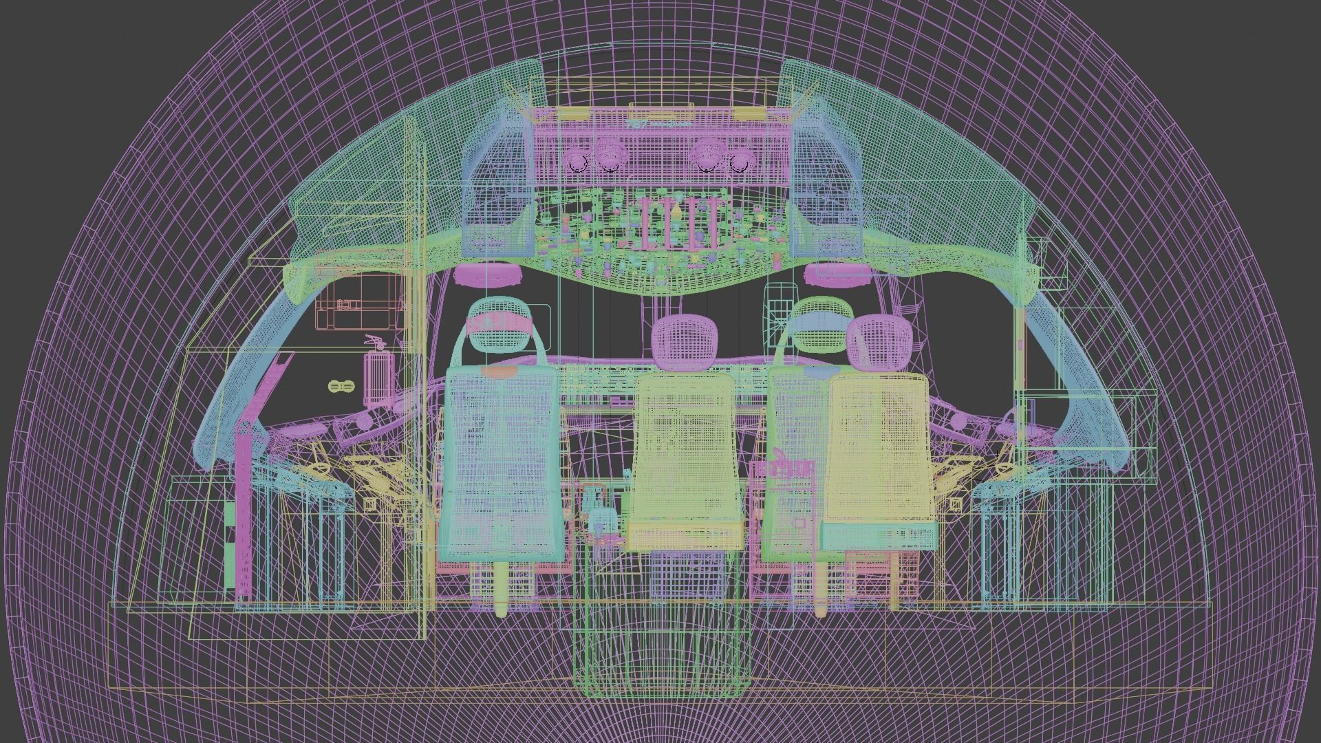 Boeing 787 Cockpit  - Flightdeck 3D model_17