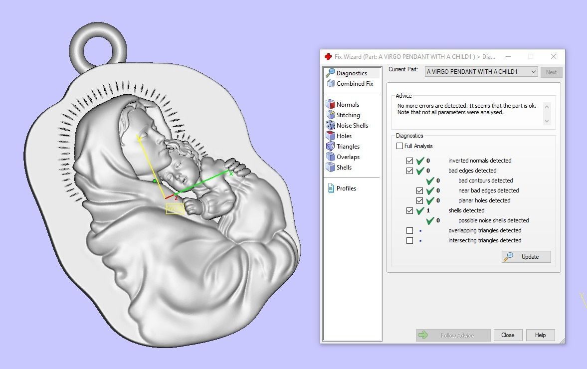 A VIRGO PENDANT WITH A CHILD Printable Model 3D print model_7