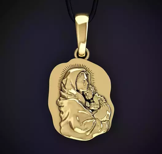 A VIRGO PENDANT WITH A CHILD Printable Model