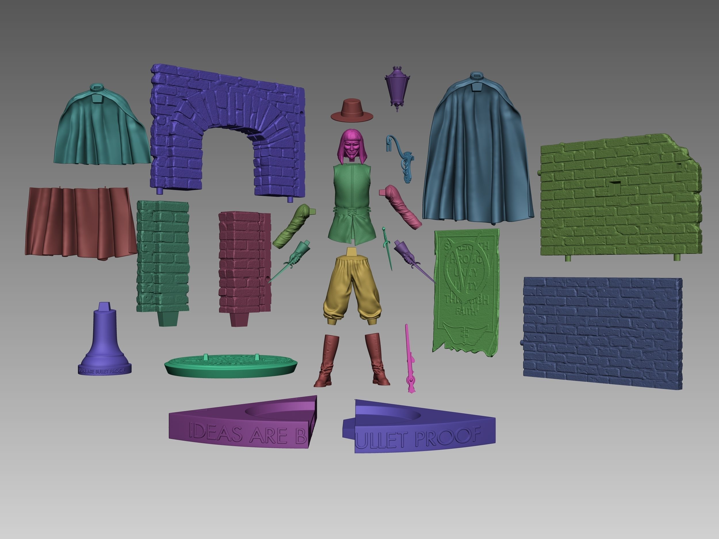 V for Vendetta 3D print model_5