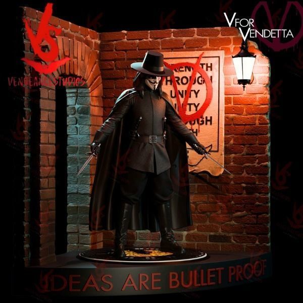 V for Vendetta 3D print model_3