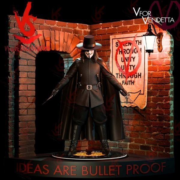 V for Vendetta 3D print model_1