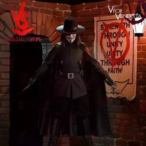 V for Vendetta 3D print model