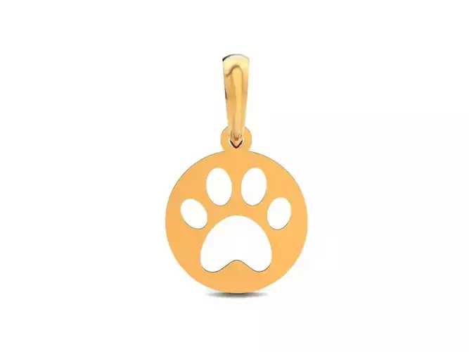 paw pendant  1137 3D print model