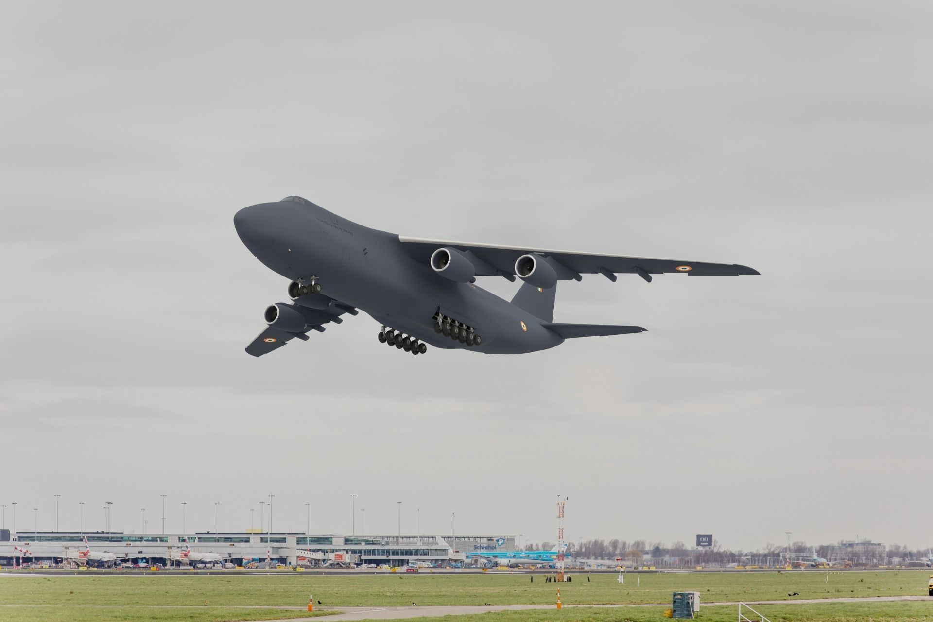 Antonov An124 Model in IAF Colors Low-poly 3D model_4