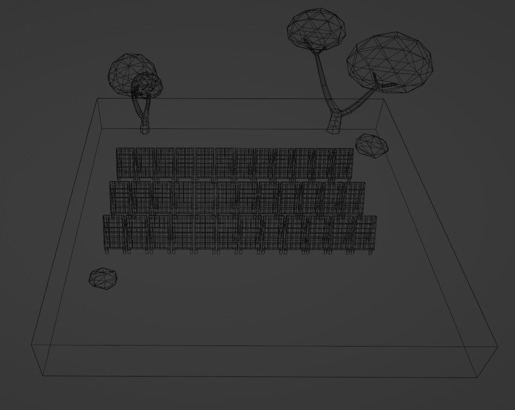 Low-Poly Solar Panels Low-poly 3D model_4