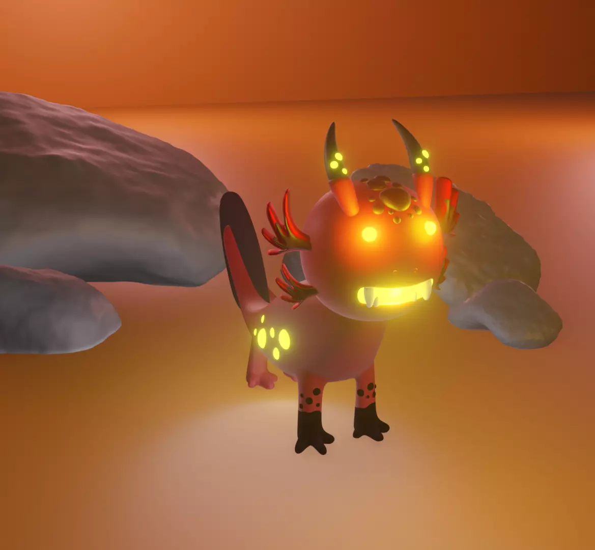 Infernal Axolotl 3D model_0