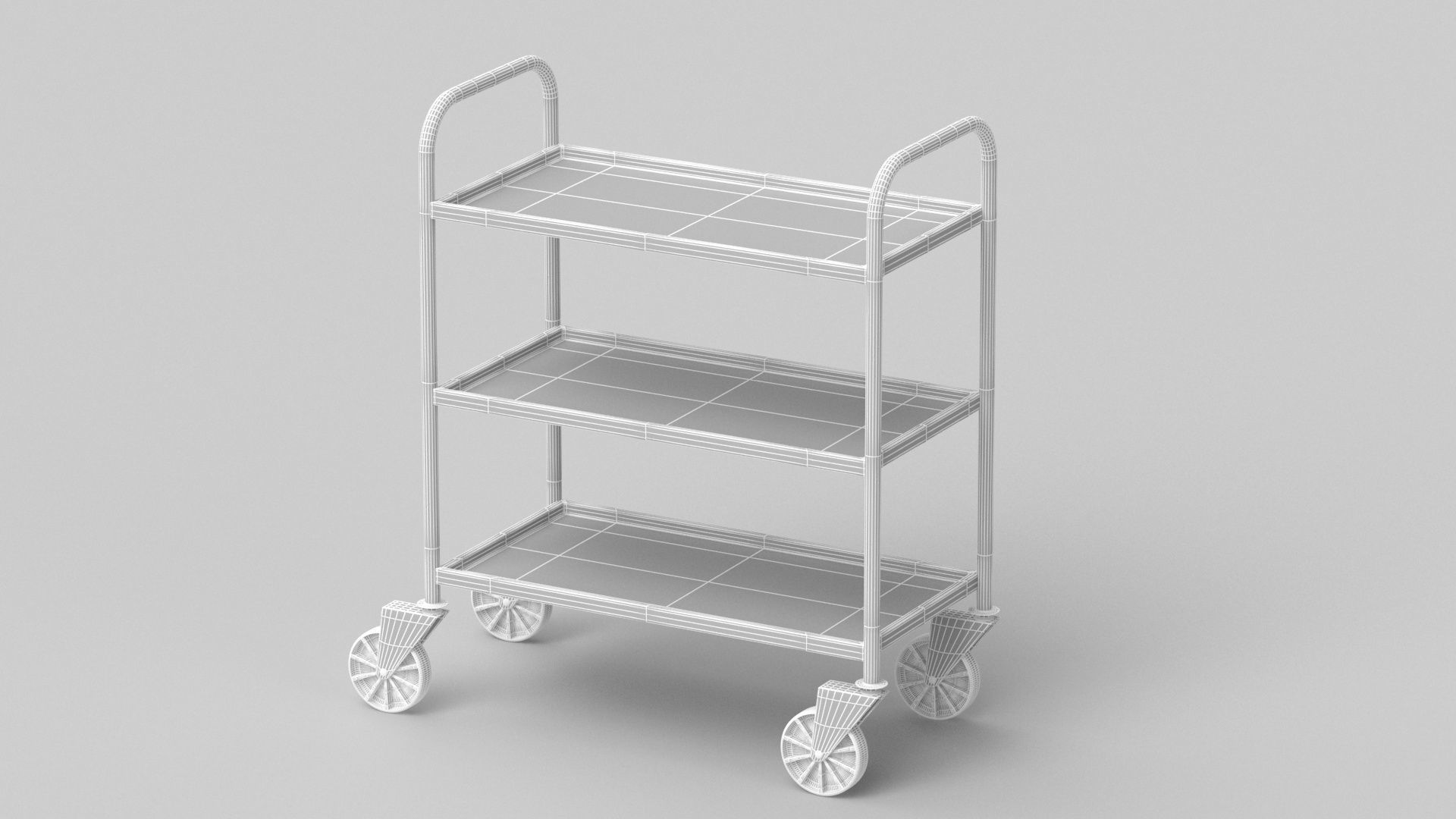 Service Trolley 3D model_7