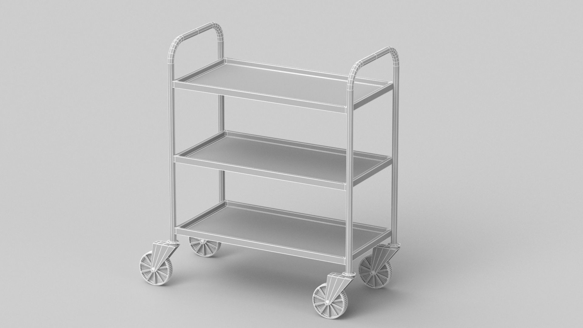 Service Trolley 3D model_6
