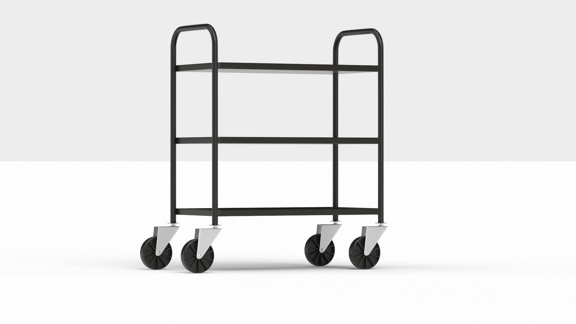 Service Trolley 3D model_3