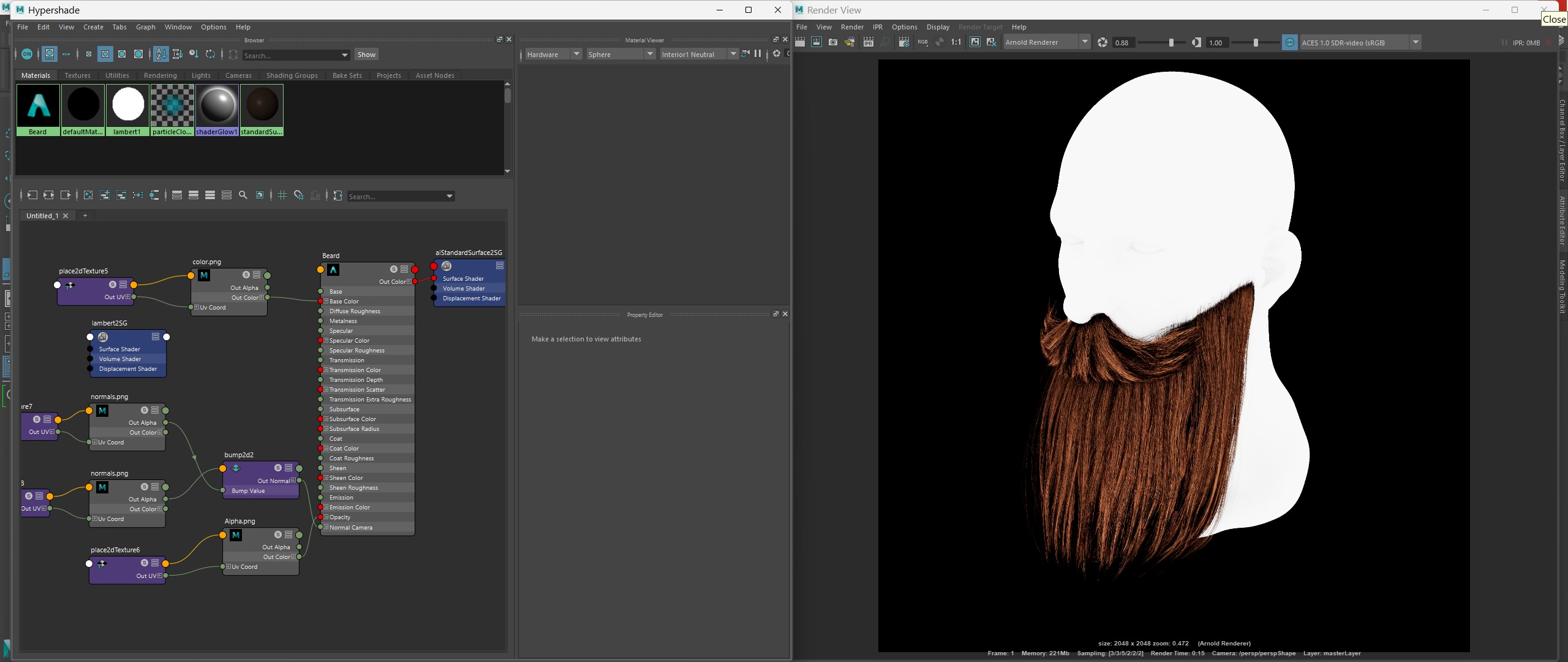 Realtime Beard and Moustache - No6 Low-poly 3D model_4