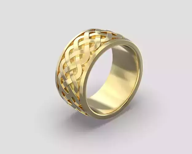 R 157 2 wedding bands in Celtic ornaments