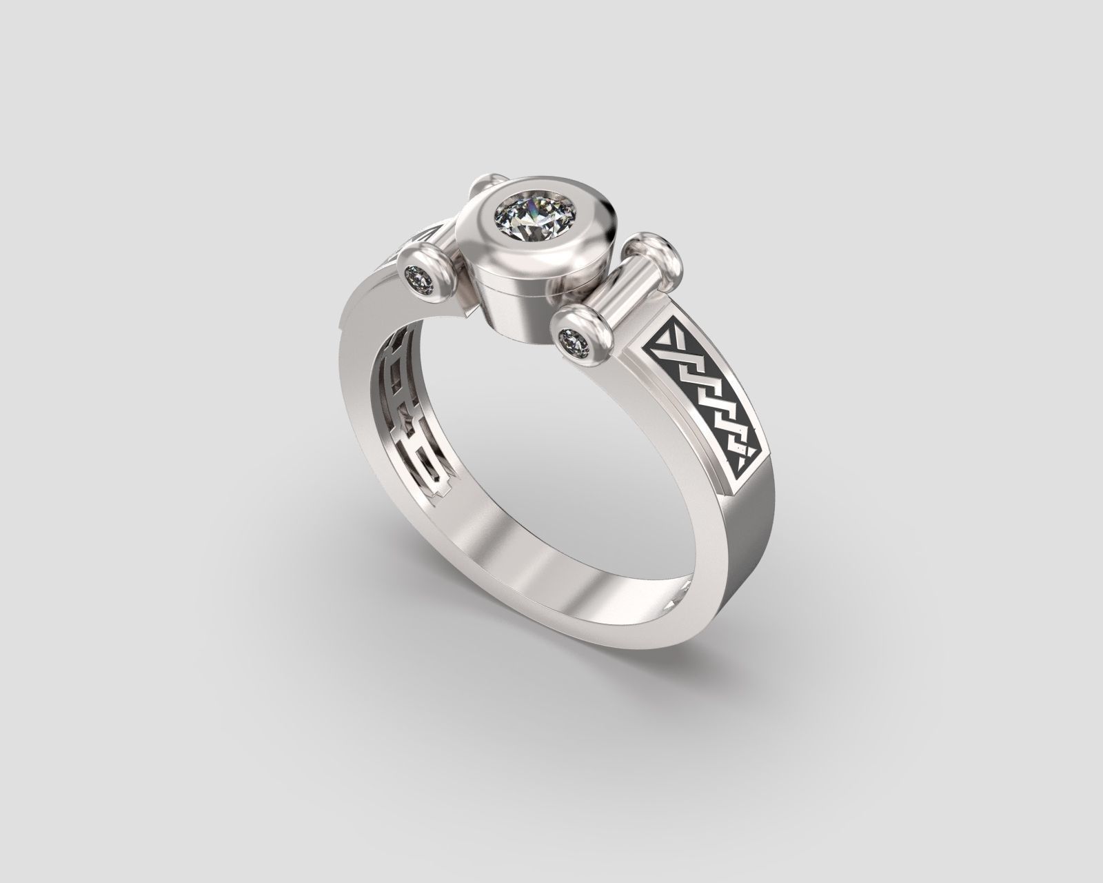 R 100 Arcy Ring  3D print model_7