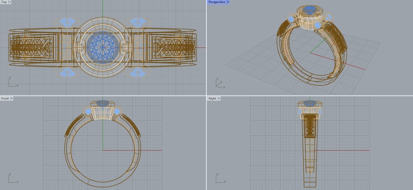 R 100 Arcy Ring  3D print model_9