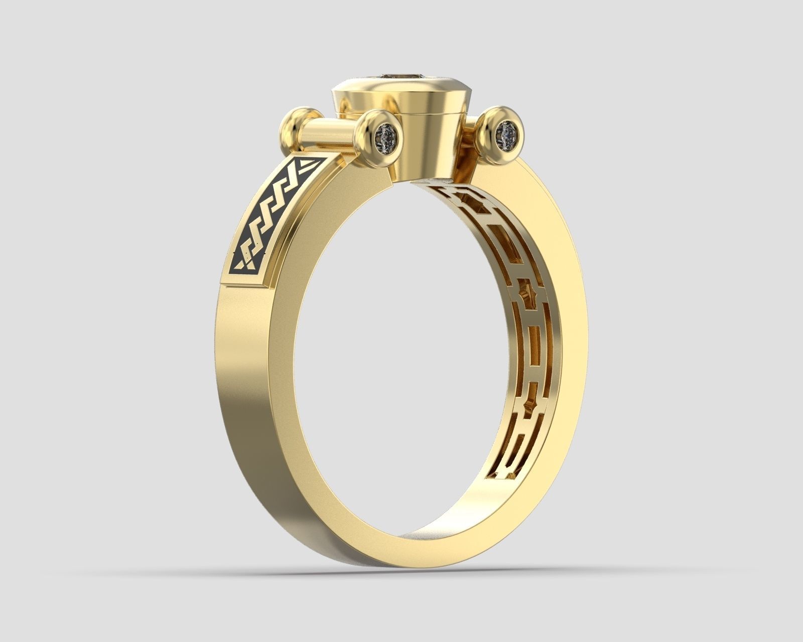 R 100 Arcy Ring  3D print model_2