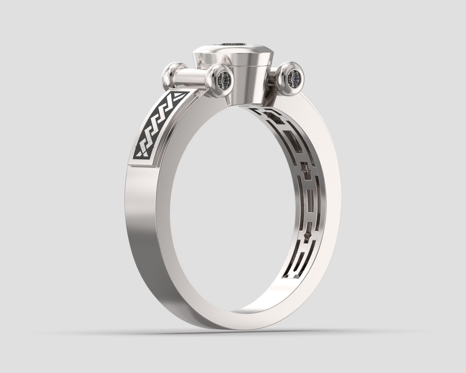 R 100 Arcy Ring  3D print model_5