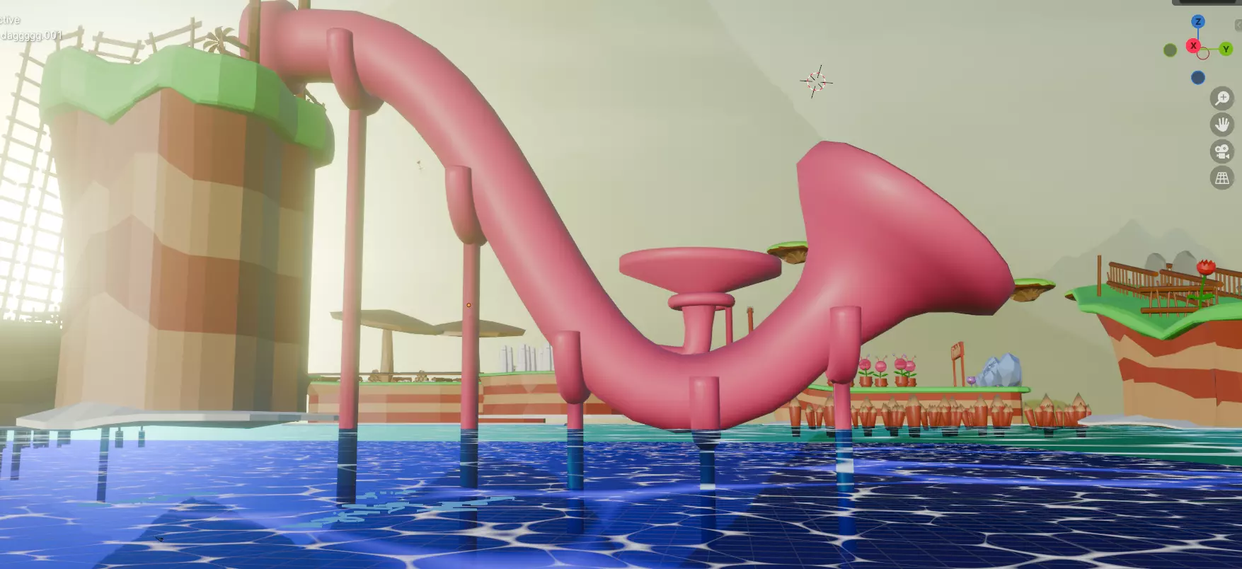 Low Poly Funny Parkour 3D model_0