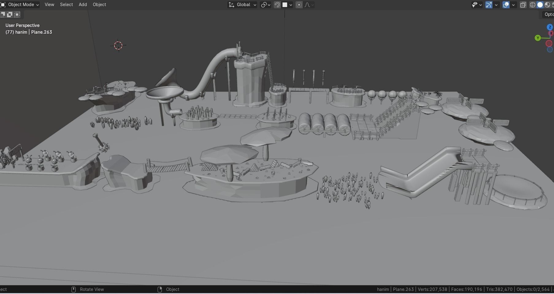 Low Poly Funny Parkour 3D model_2