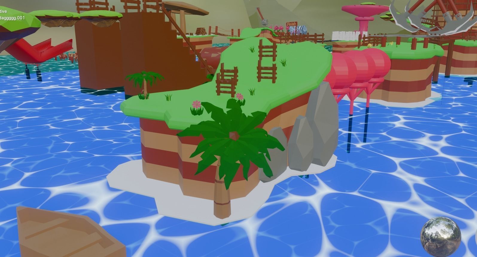 Low Poly Funny Parkour 3D model_6