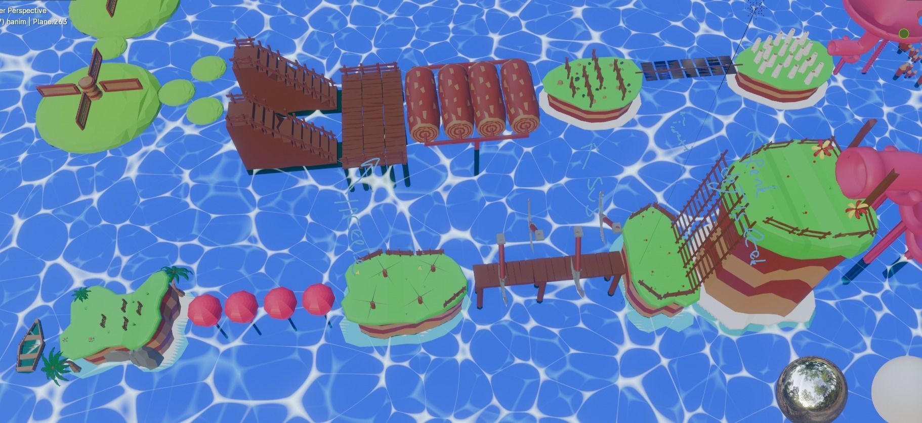 Low Poly Funny Parkour 3D model_7