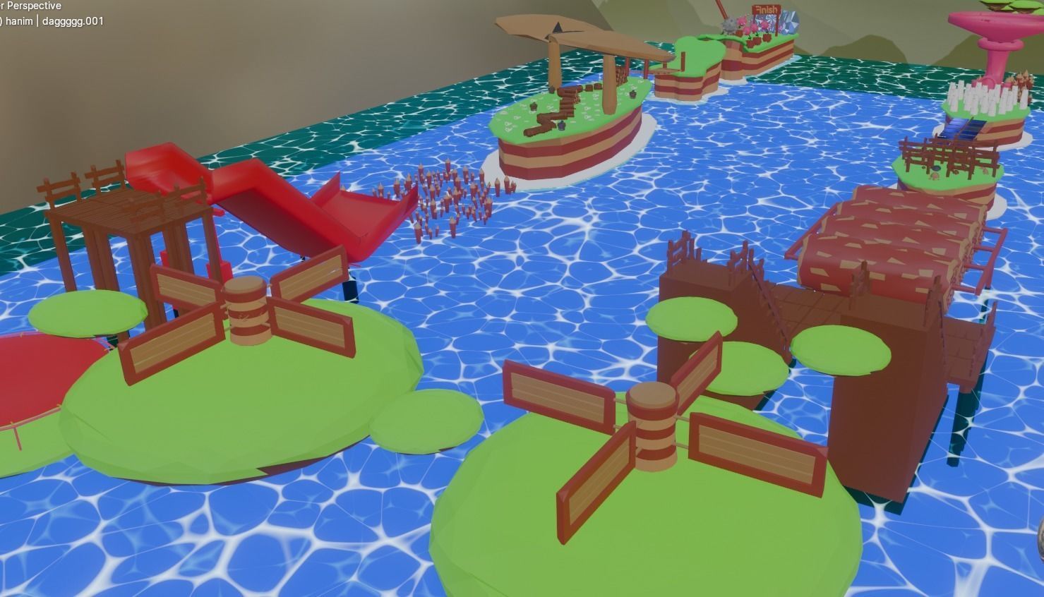 Low Poly Funny Parkour 3D model_3