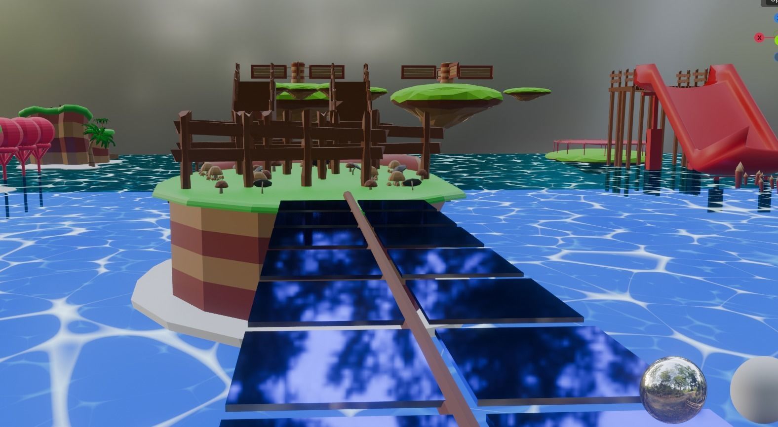 Low Poly Funny Parkour 3D model_4