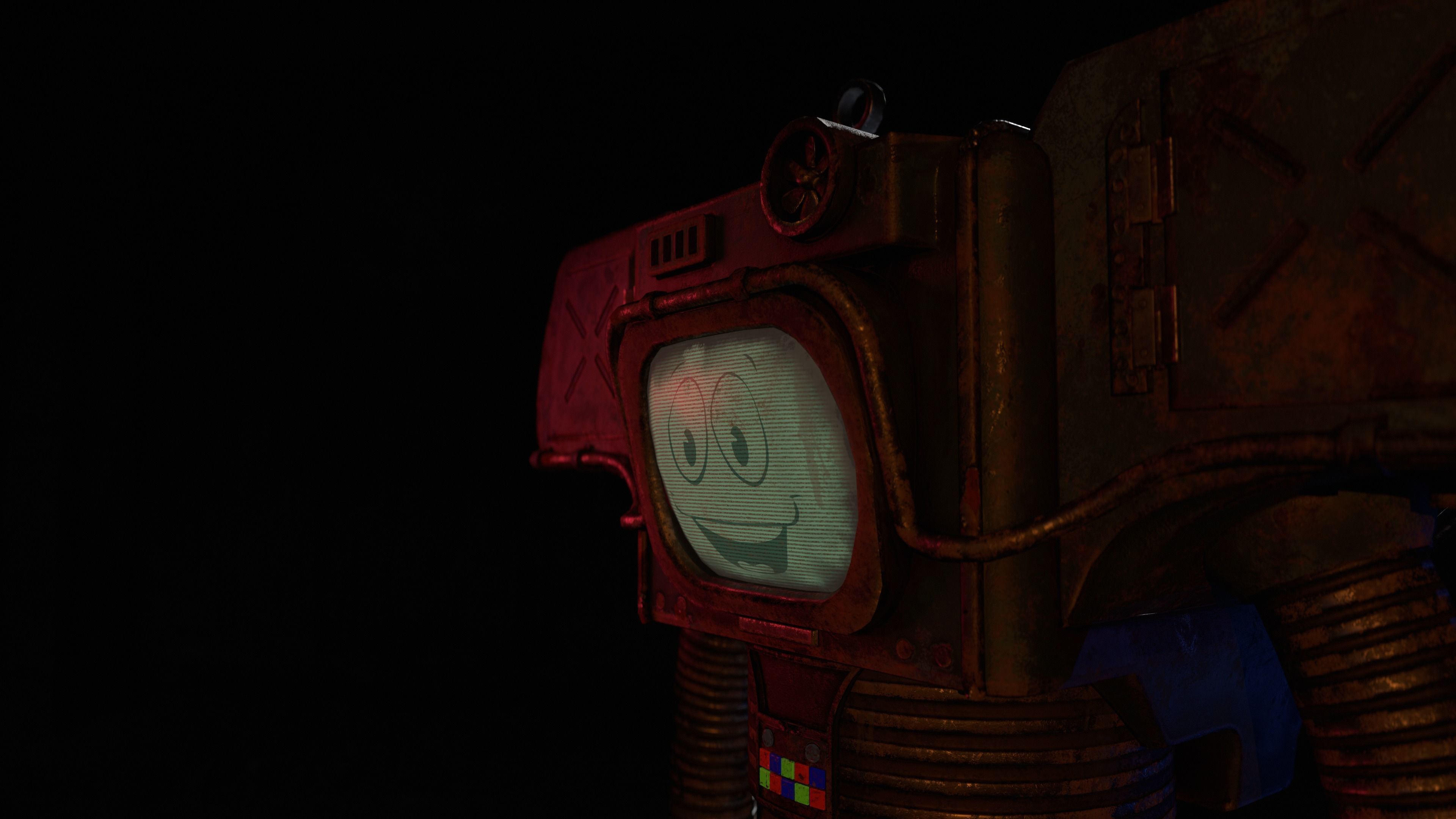 Securitron PBR Game-Ready Low-poly 3D model_4