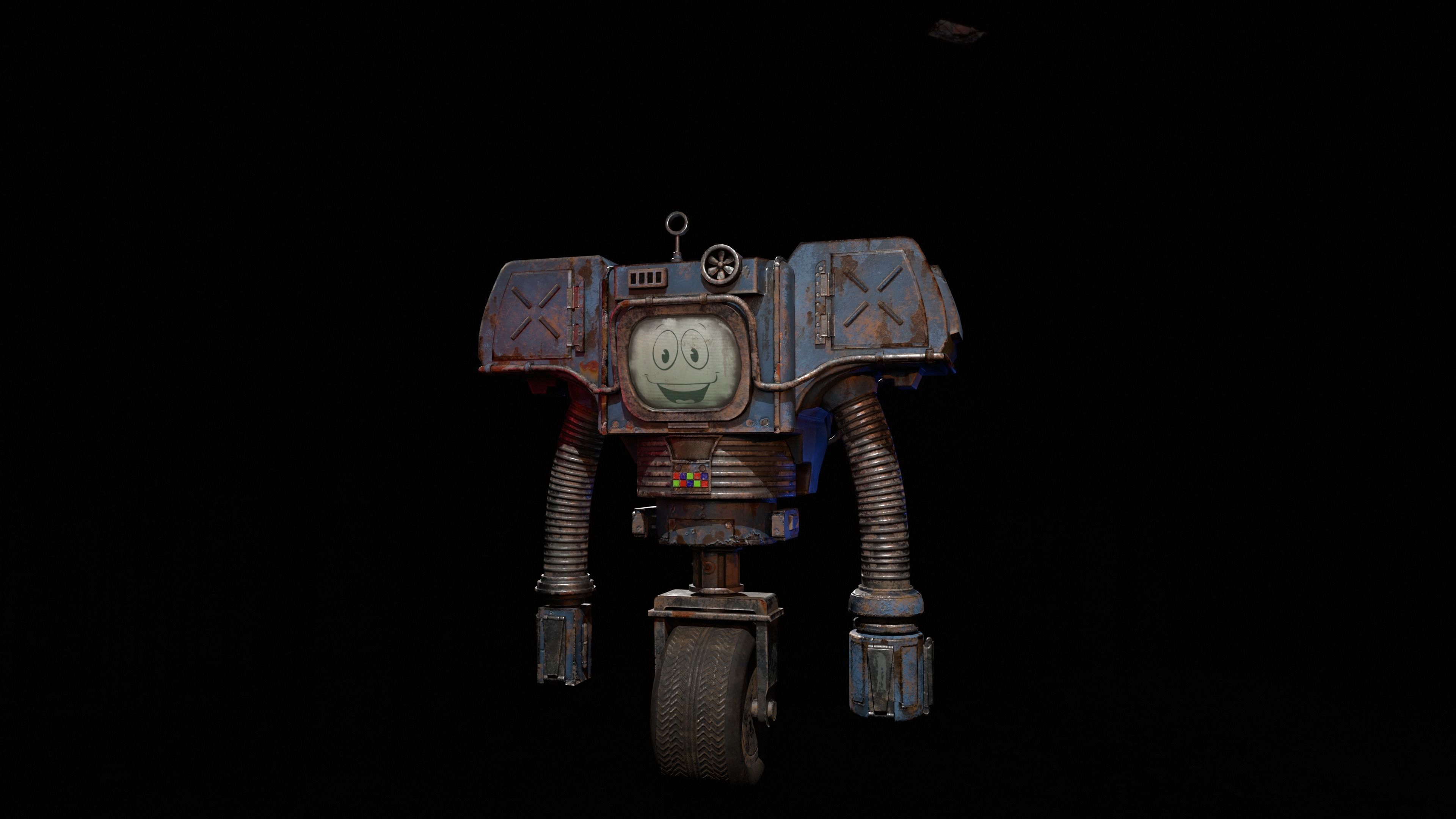 Securitron PBR Game-Ready Low-poly 3D model_1
