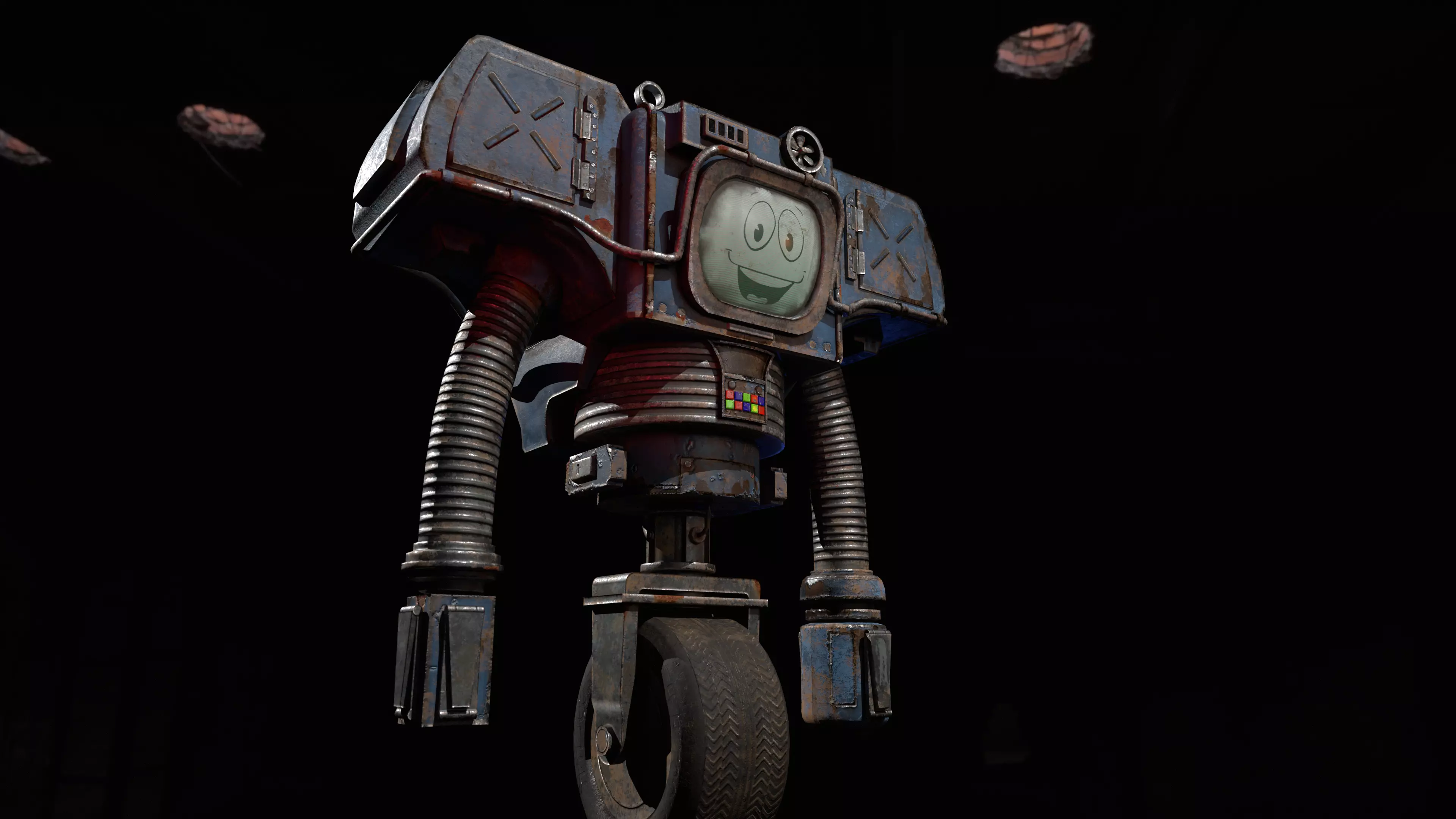 Securitron PBR Game-Ready Low-poly 3D model_0