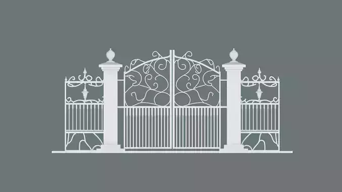 Iron gate STL 3D print model