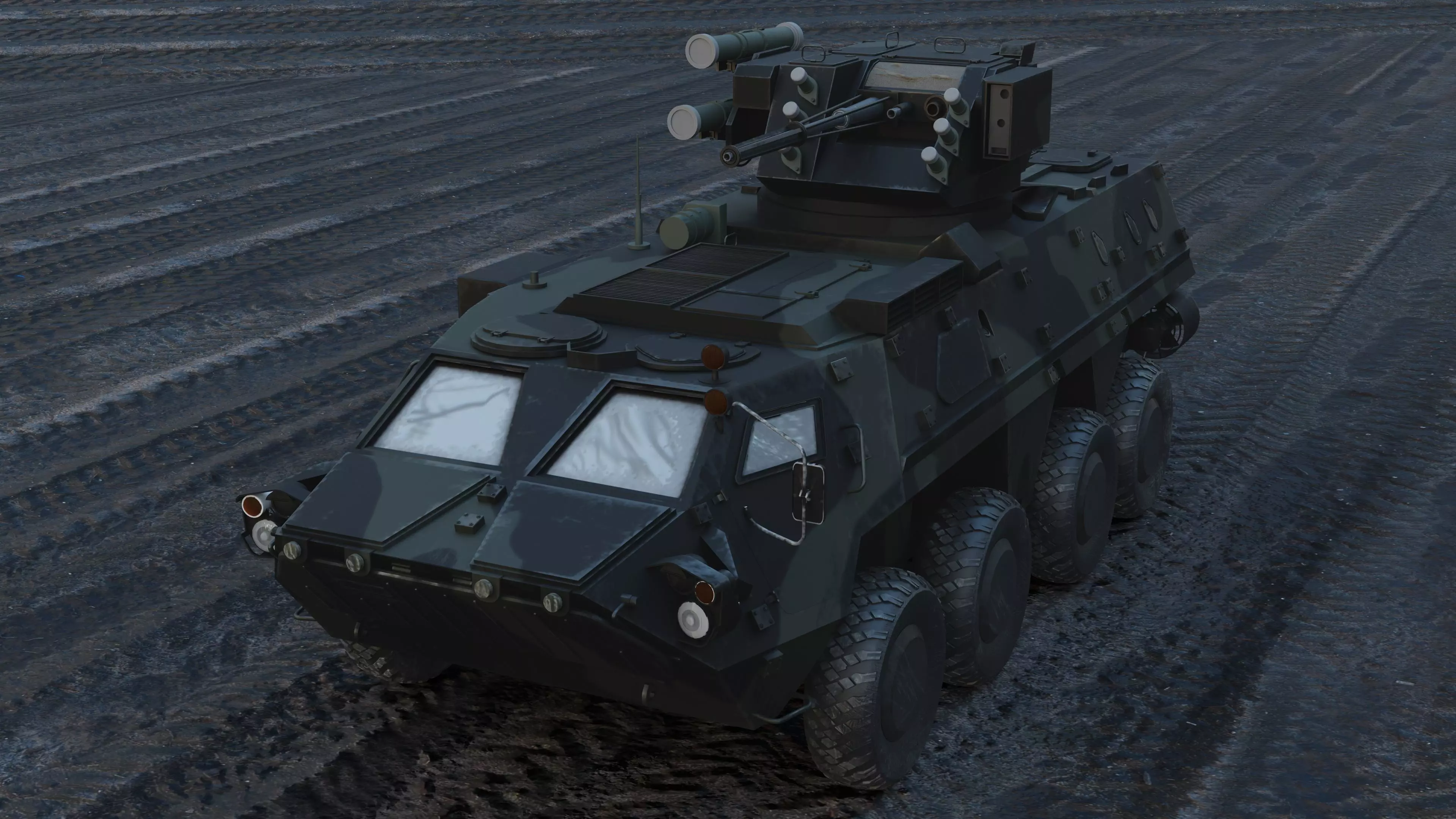 BTR-4 Ukrainian Military Vehicle 3D model_0