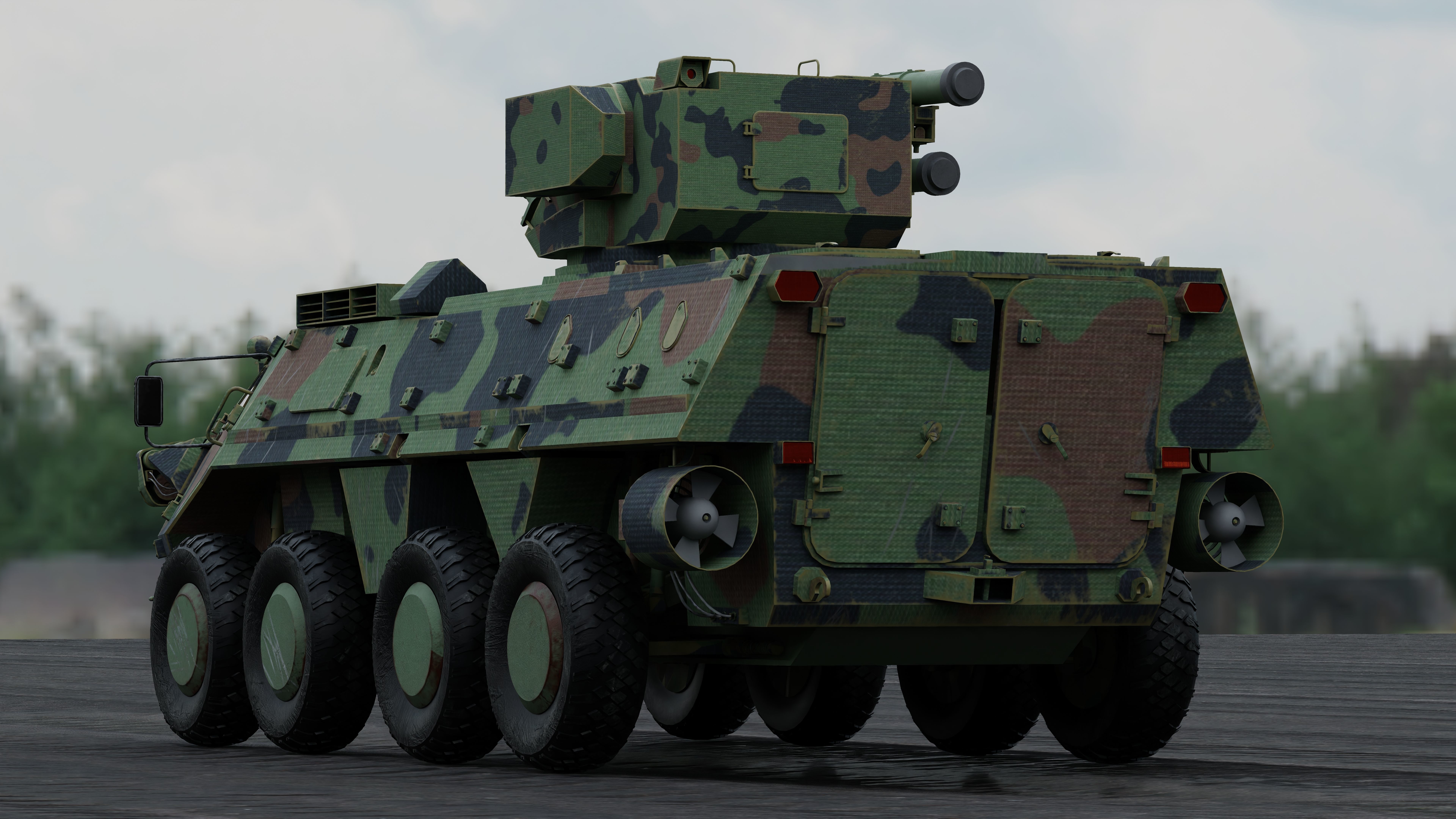 BTR-4 Ukrainian Military Vehicle 3D model_4