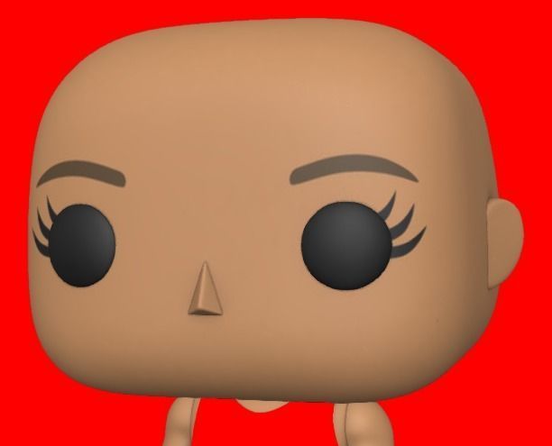 CUSTOM FUNKO POP - BASE HEAD 3D print model_4