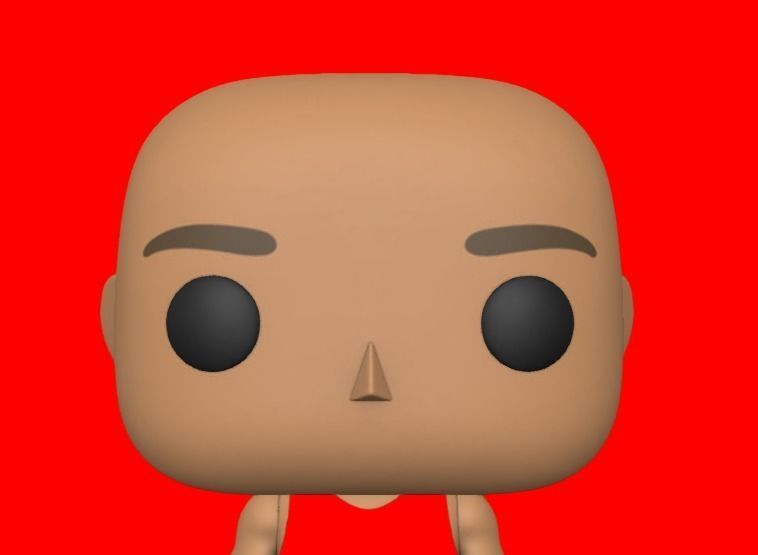 CUSTOM FUNKO POP - BASE HEAD 3D print model_2