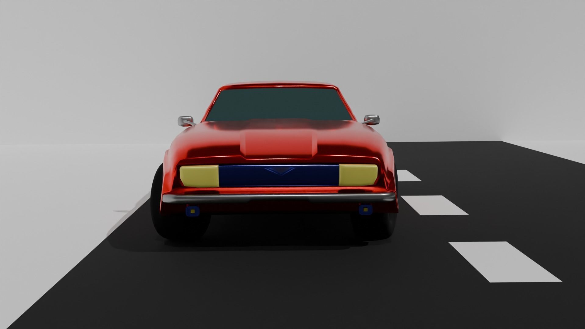 Lowpoly Car model Free low-poly 3D model_2