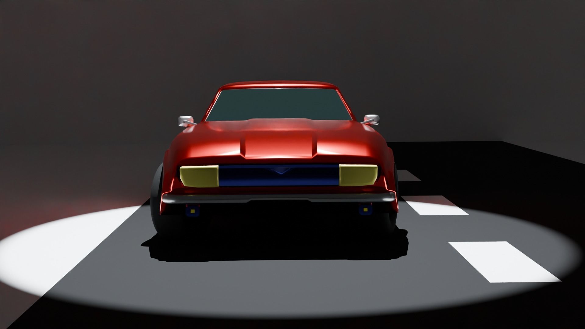 Lowpoly Car model Free low-poly 3D model_3