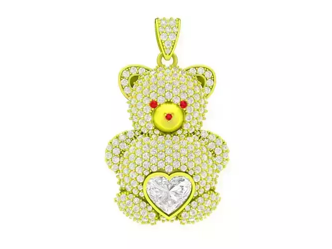 A7831 Diamond Bear Pendant