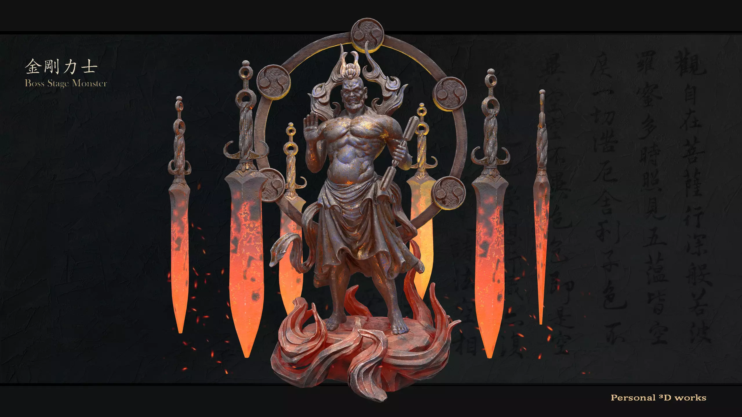 Power Buddha Low-poly 3D model_0