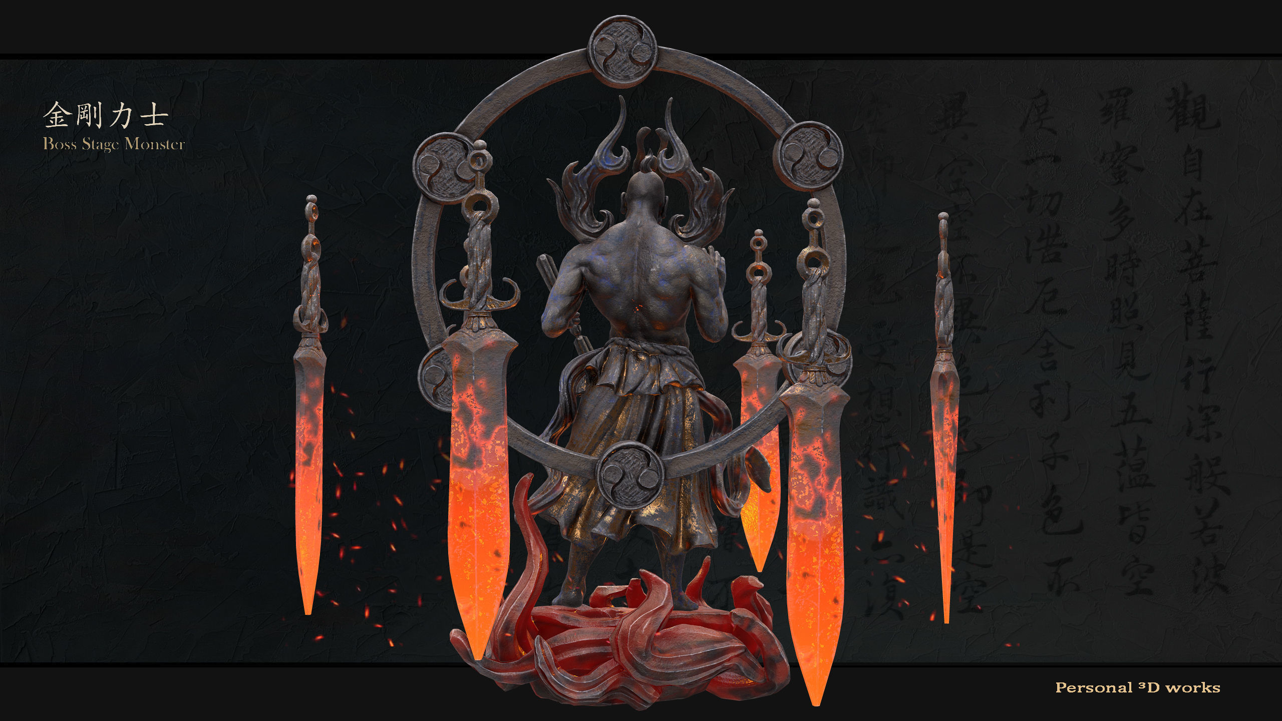 Power Buddha Low-poly 3D model_2