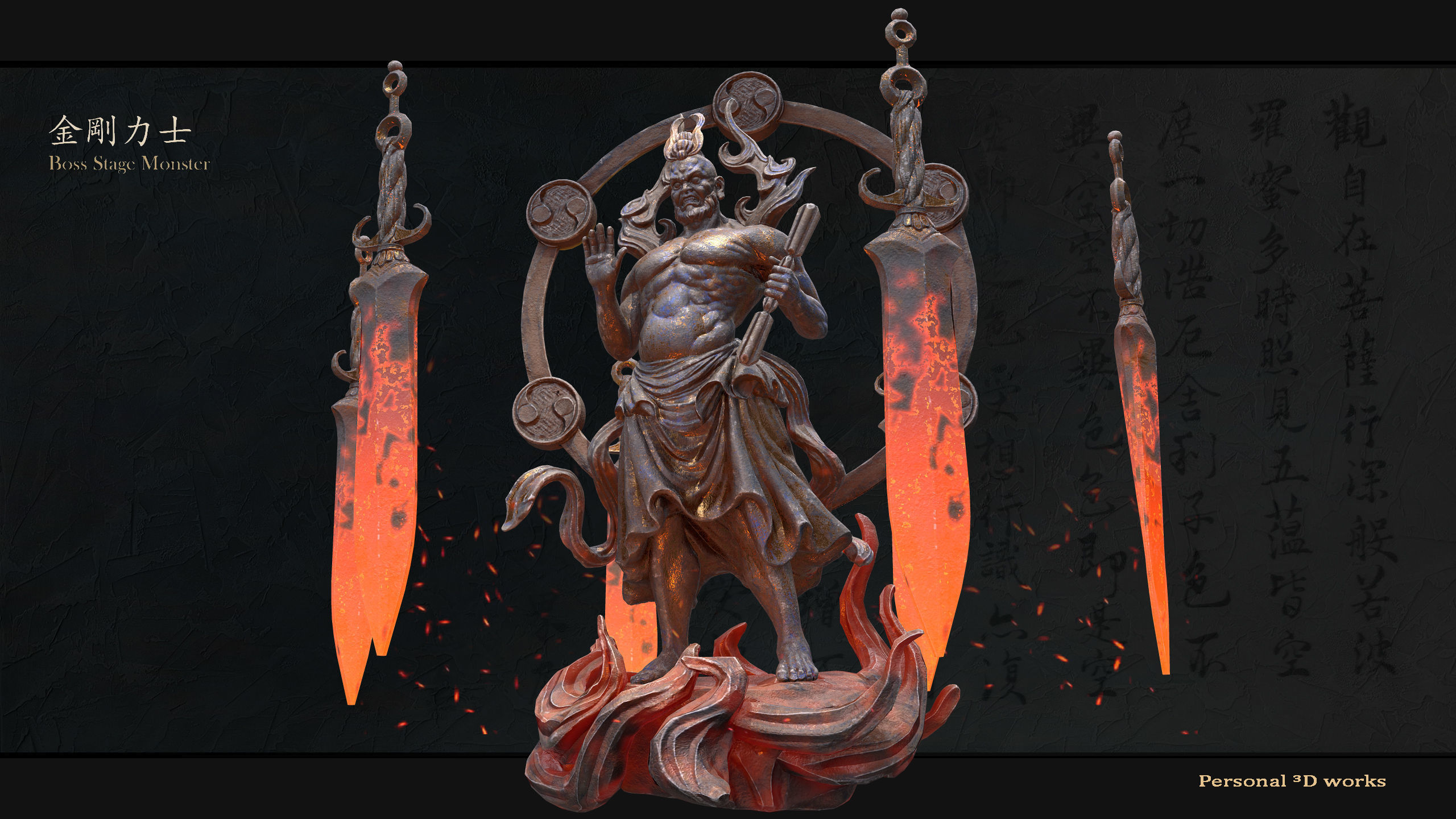 Power Buddha Low-poly 3D model_1