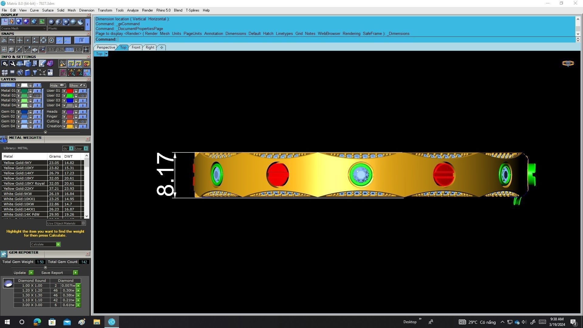 A7827 Luxury Diamond Women Bangle Bracelets 3D print model_5