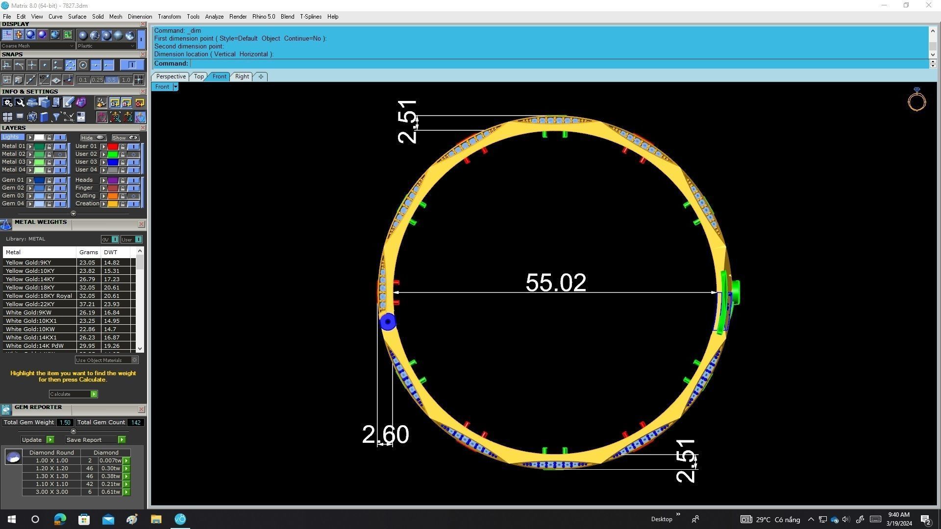 A7827 Luxury Diamond Women Bangle Bracelets 3D print model_6