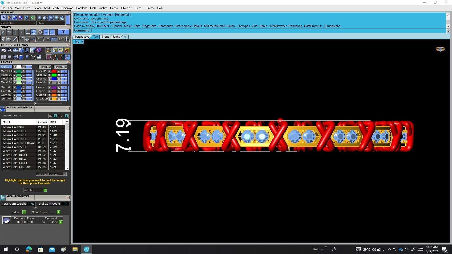 A7825 Luxury Diamond X Women Bangle Bracelets 3D print model_5