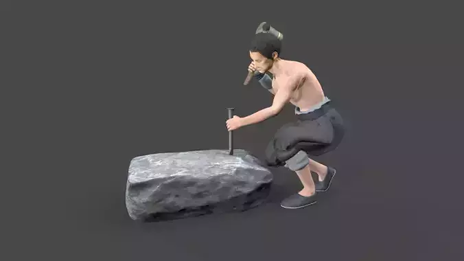 MINER MAN Low-poly 3D model