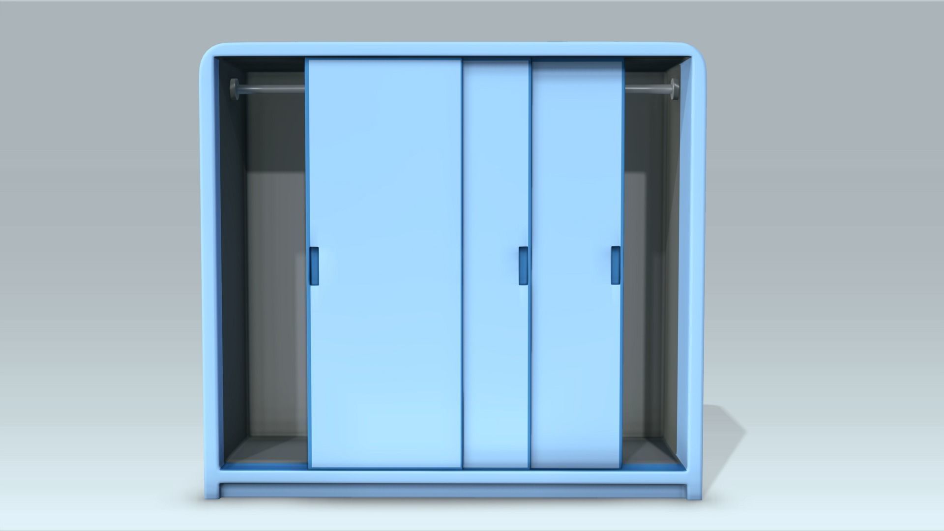 Wardrob Low-poly 3D model_2