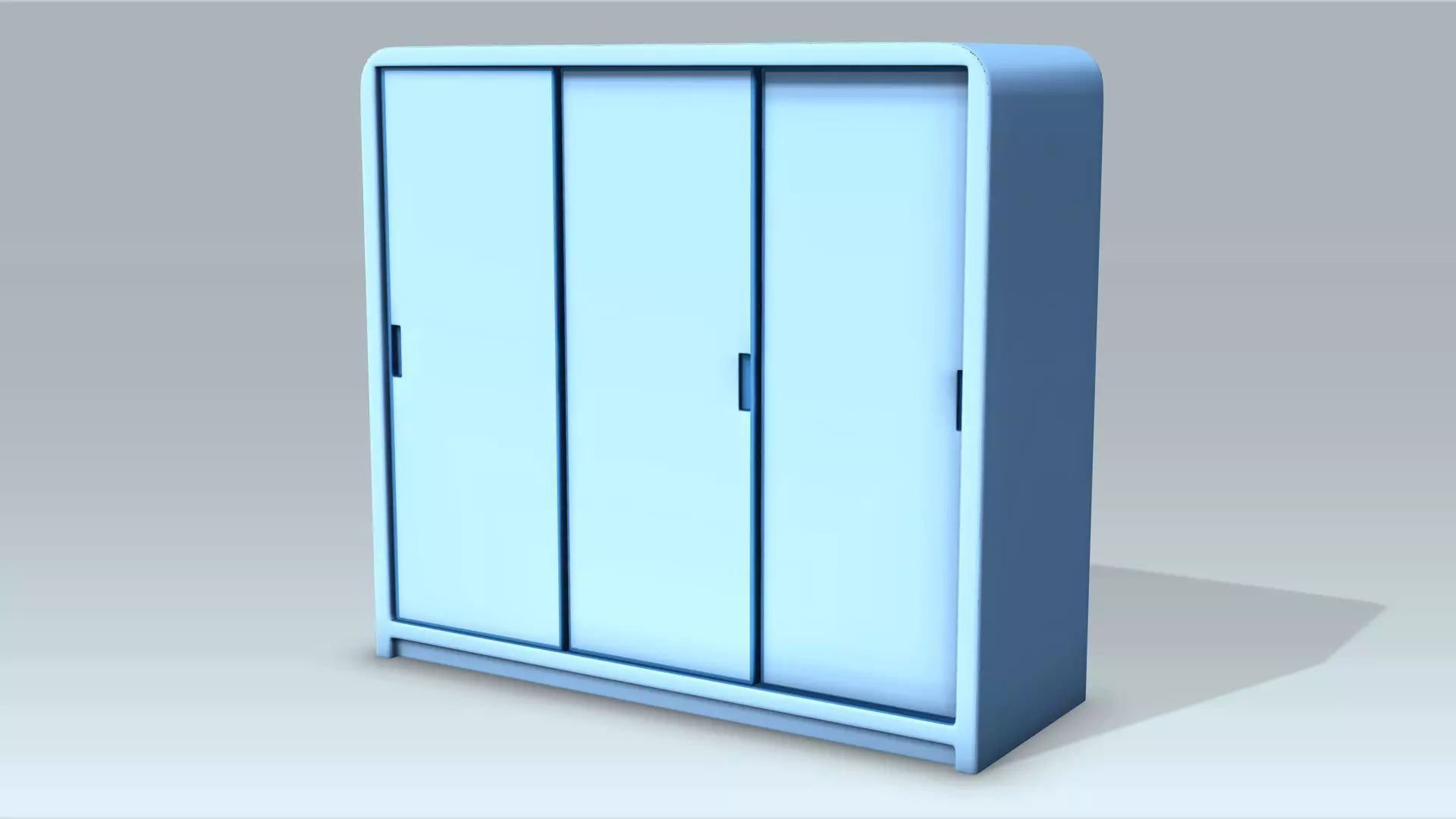 Wardrob Low-poly 3D model_0